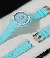 Bracelet Silicone Gaufré Bleu Ciel pour MoonSwatch