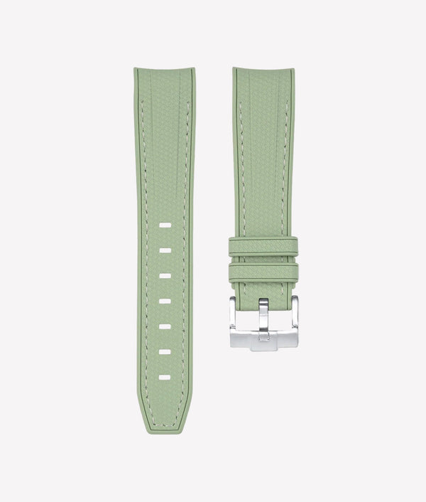 Bracelet Silicone Gaufré Vert Clair pour MoonSwatch