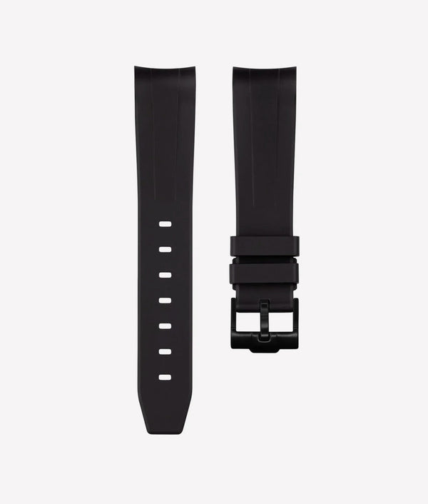 Bracelet Silicone Noir/Noir pour MoonSwatch