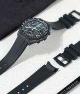 Bracelet Silicone Noir/Noir pour MoonSwatch