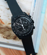 Bracelet Silicone Noir/Noir pour MoonSwatch