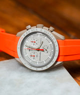 Bracelet Silicone Orange pour MoonSwatch