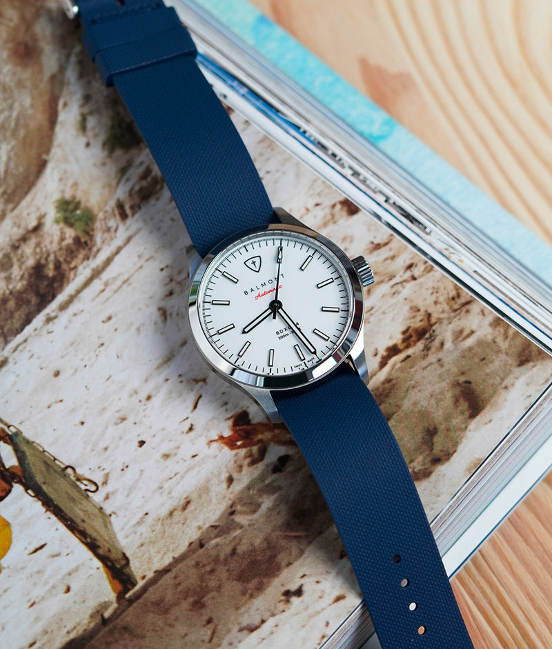 Bracelet NATO en Caoutchouc FKM Bleu