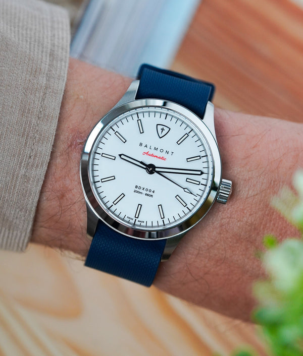 Bracelet NATO en Caoutchouc FKM Bleu