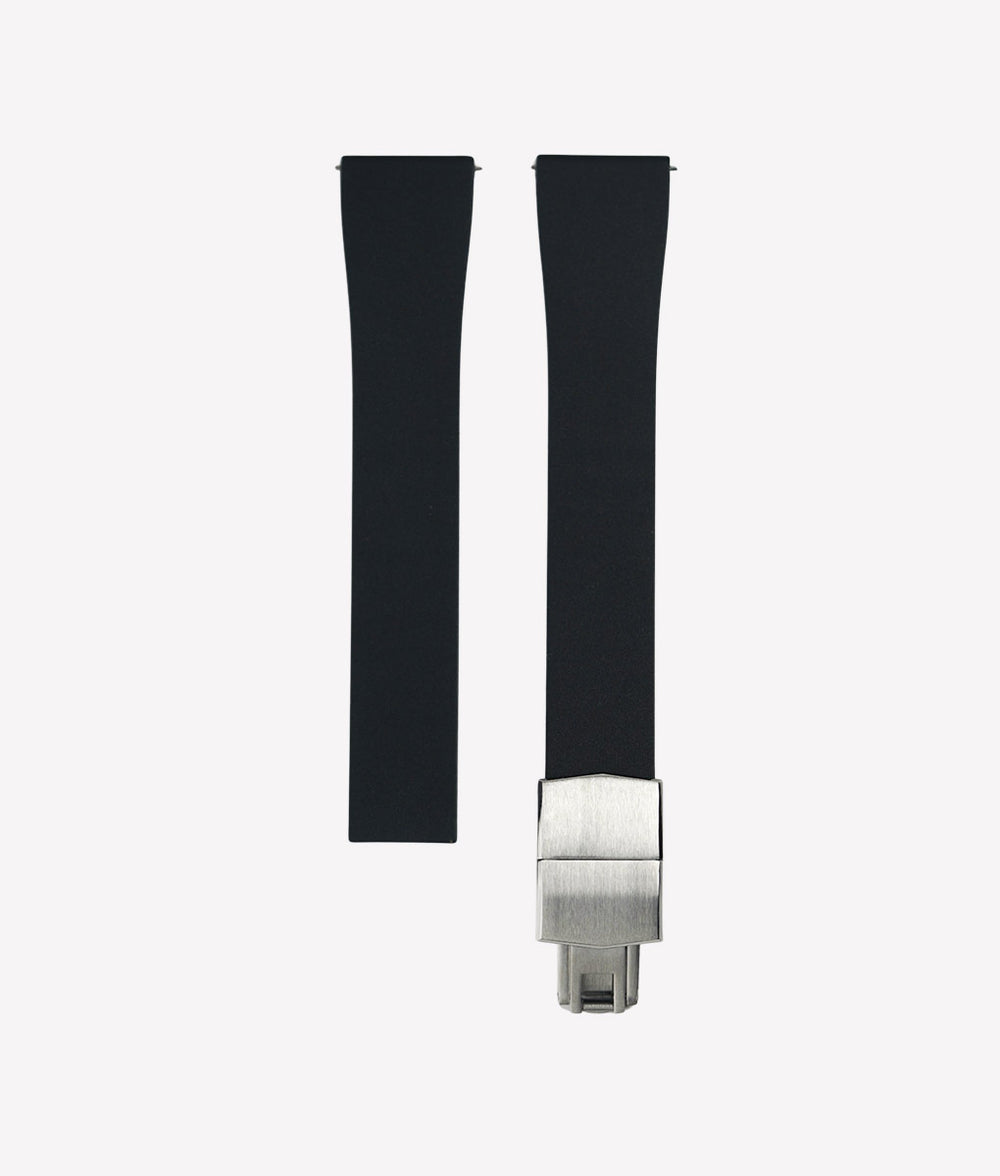 Bracelet De Montre Sport En Silicone Noir 22mm - Style Plongée/voyage, Neuf Avec étiquettes