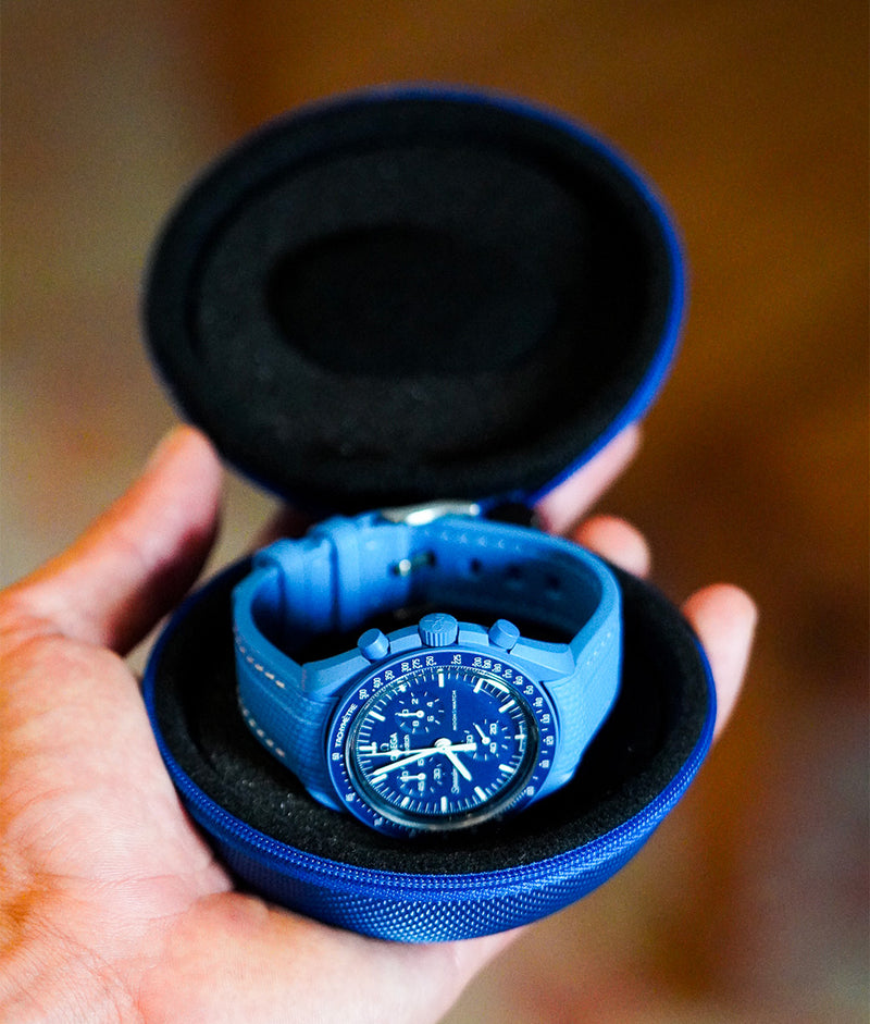 Étui de Montre de Voyage Bleu Cobalt