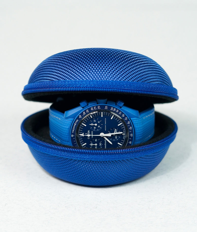 Étui de Montre de Voyage Bleu Cobalt