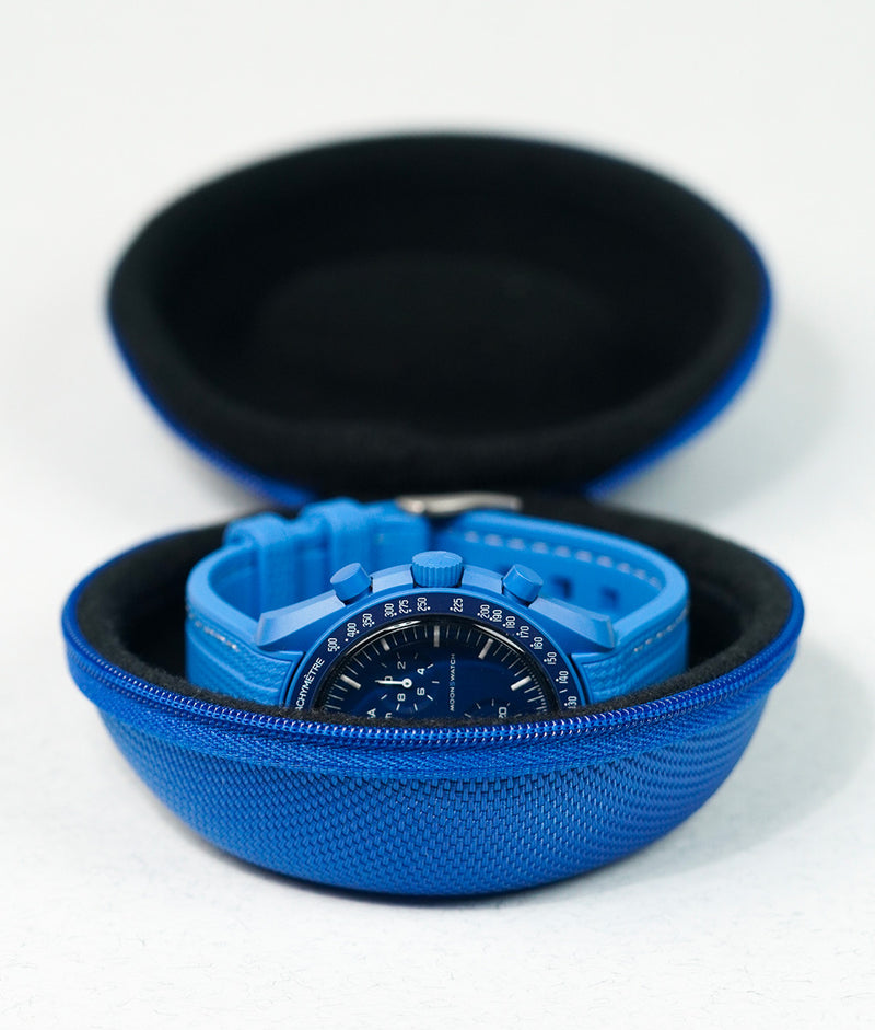 Étui de Montre de Voyage Bleu Cobalt