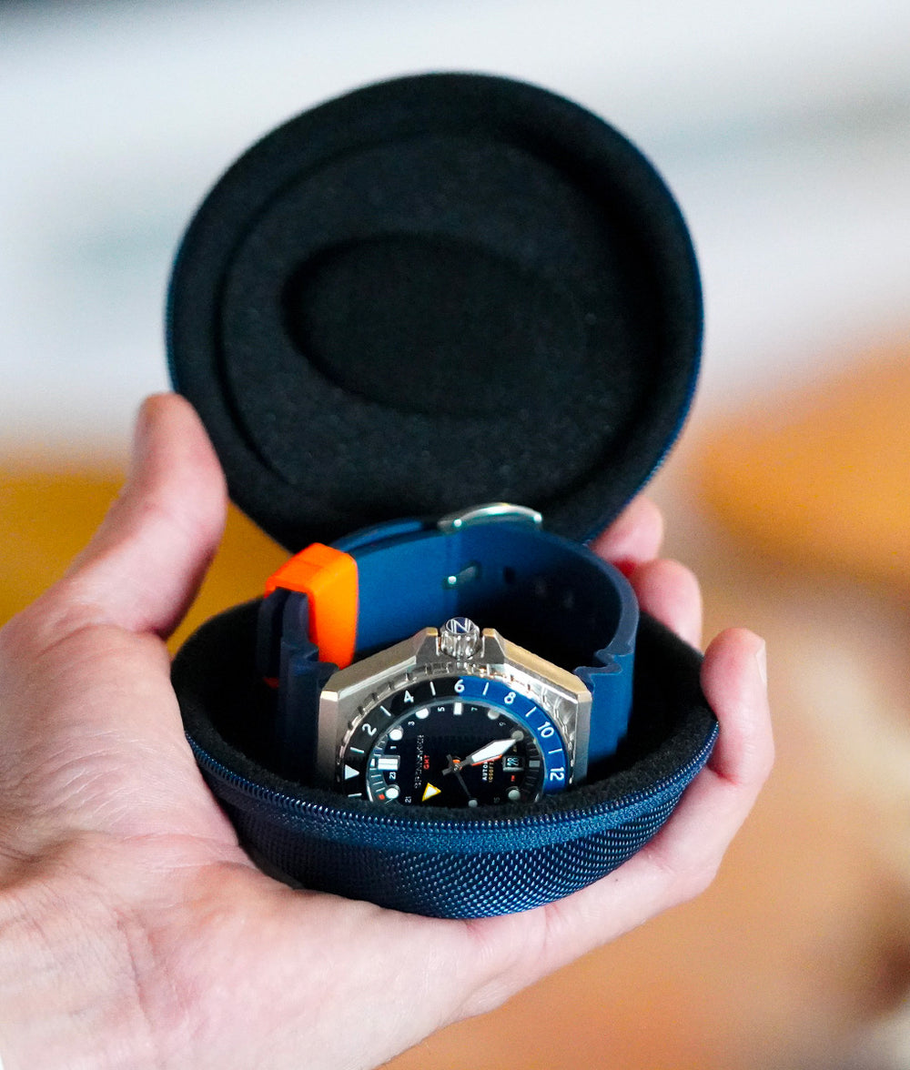 Étui De Voyage Pour Montre - Lot De 2 étuis Portables Avec Fermeture éclair - Protection Anti-rayures Et Chocs - Intérieur Gris Doux